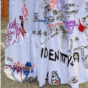 Printed Extra long loose summer dress